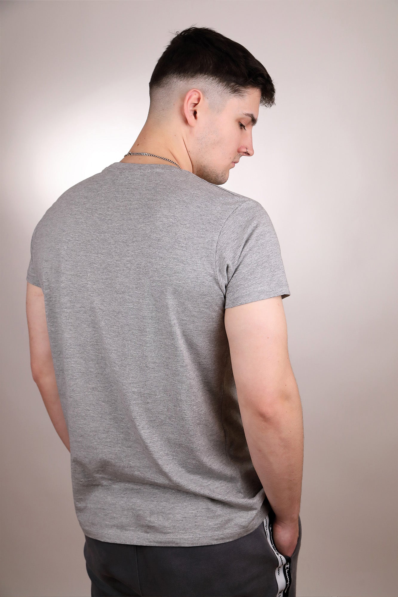 Premium T-Shirt ohne Backprint - Grau