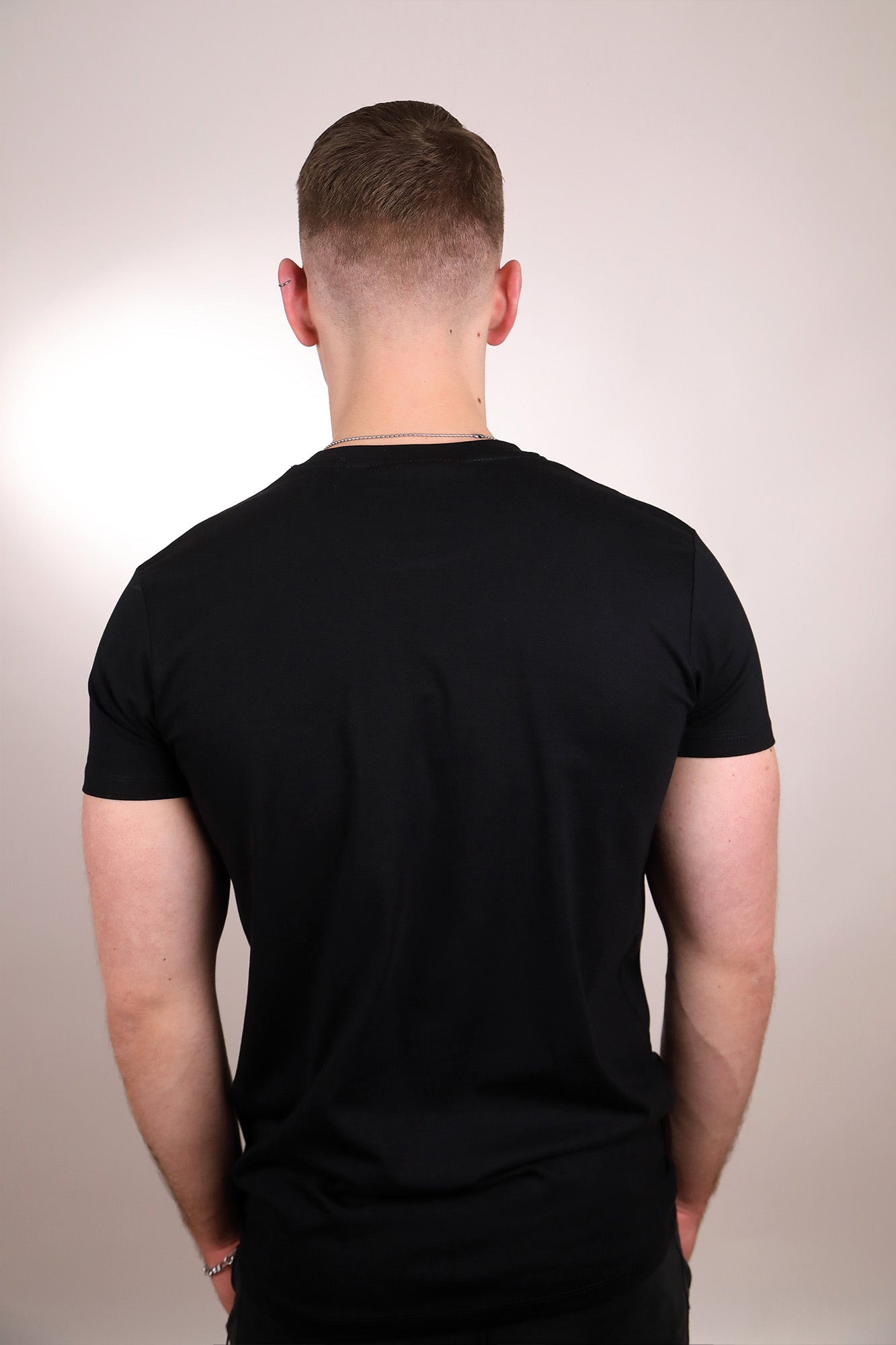 Premium T-Shirt ohne Backprint - Schwarz